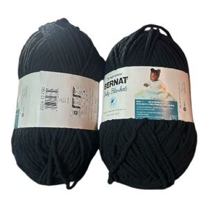 2 - Bernat Baby Blanket in licorice from same Dye lot